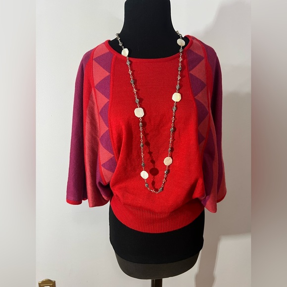 Fever Sweaters - Fever Red and Purple Women's Sweater